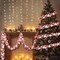 16.4 ft Christmas Tinsel Garland Lighted Metallic Twist Garland with 50 LED Lights